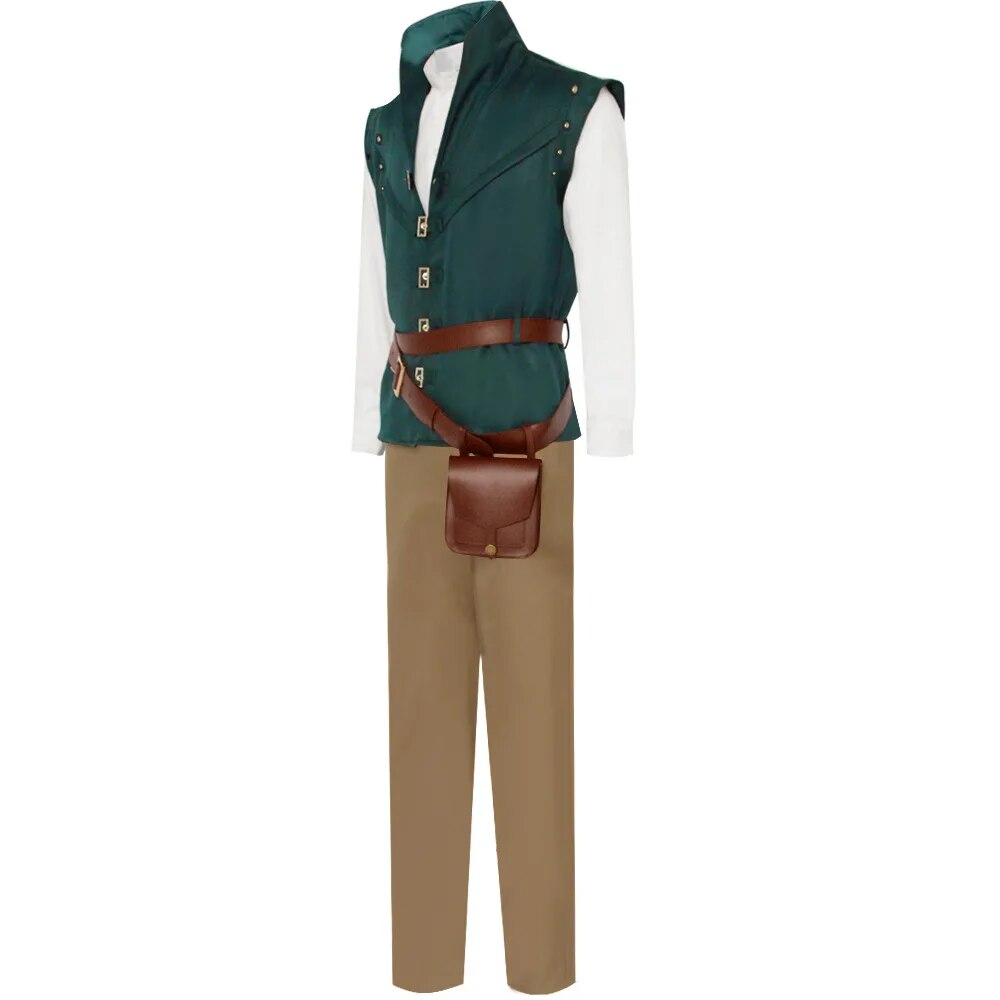 Movie Rapunzel Coat Halloween Men Cosplay Rapunzel Tangled Flynn Rider Costume Only Vest Jacket Uniform Christmas Party Costume