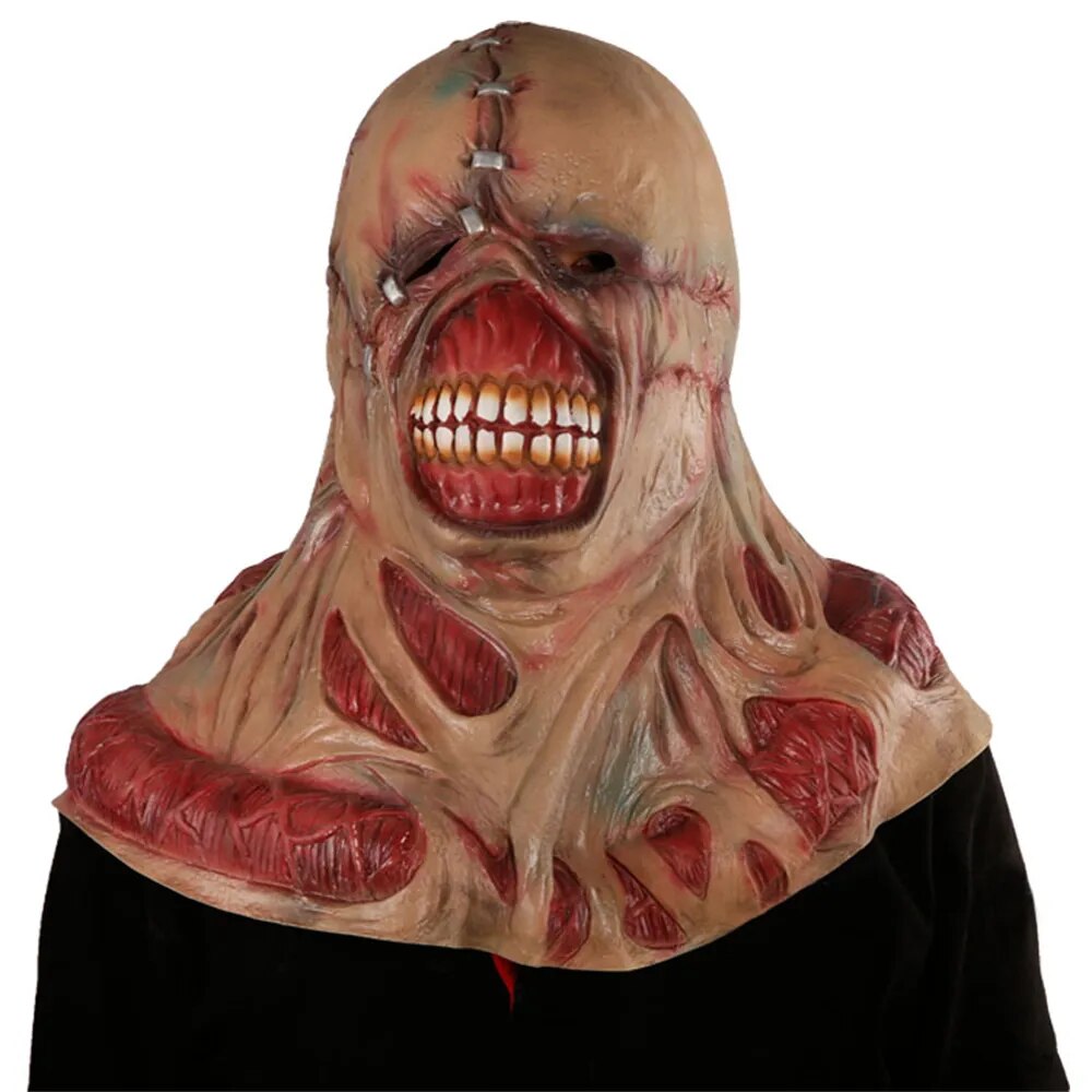 Nemesis Mask Movie Resident Evil Cosplay Zombie Latex Masks Halloween Fancy Dress Party Props Game Horror Role Play Headgear