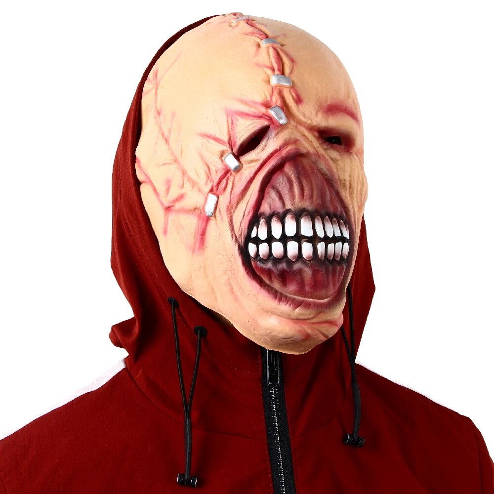 Nemesis Mask Movie Resident Evil Cosplay Zombie Latex Masks Halloween Fancy Dress Party Props Game Horror Role Play Headgear