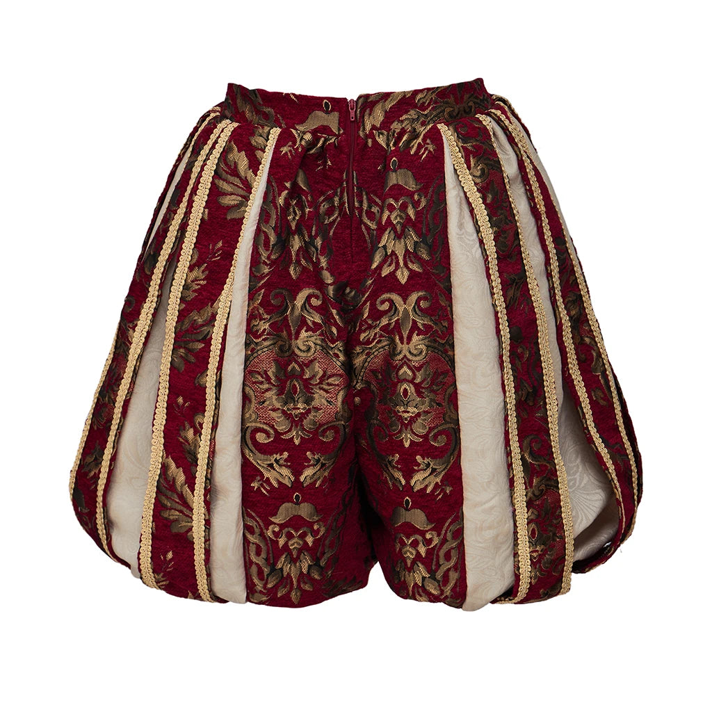 New 15th Century Renaissance Tudor Elizabethan King Royal Brocade Pants Cosplay Costumes Renaissance Medieval Tudor Pants