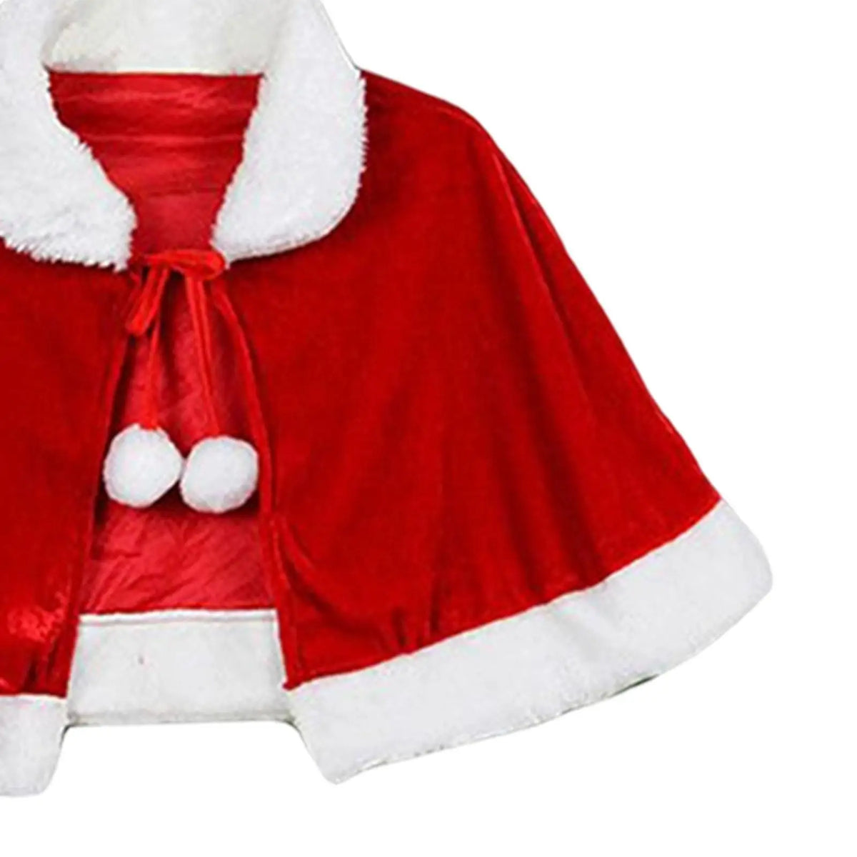 New Year Winter Red Velvet Cape Cloak Christmas Women Girl Shawl Party Costumes Dress Decoration Santa Claus Costume Fashion