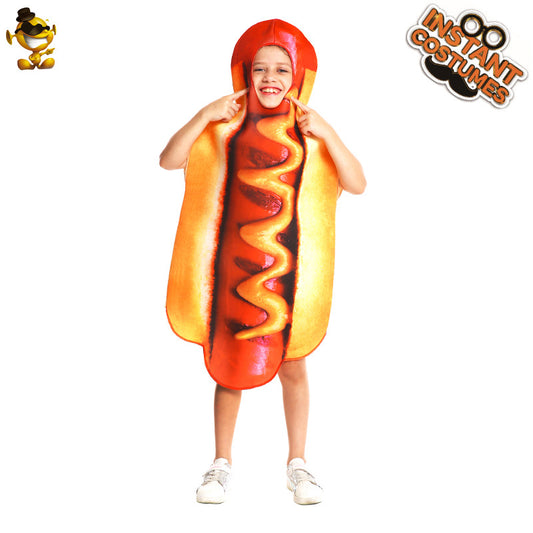 Kids Halloween Costume Funny Hot Dog Outfit for Cosplay and Role Play