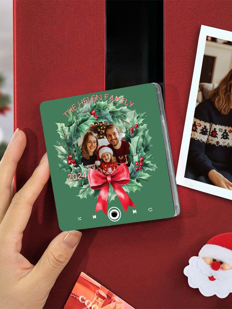 Custom Music Photo Christmas Magnet Refrigerator Plaque 10cm img 1