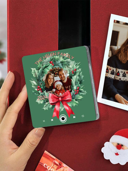 Custom Music Photo Christmas Magnet Refrigerator Plaque 10cm img 1