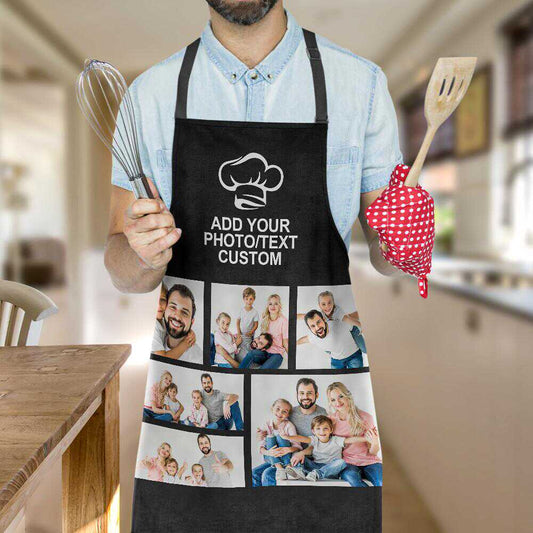 Custom Apron With Engraving Photo Collage Apron World's img 0