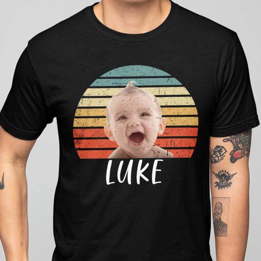Custom Face Photo Personalized Text T-shirt img 2