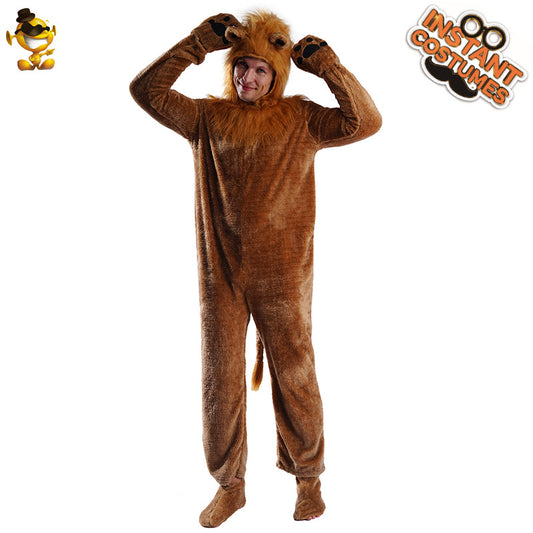 Halloween lion costume for men full body animal cosplay suit