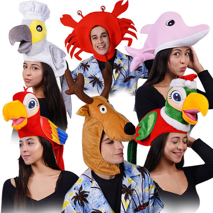 funny animal hats for couples stage performance cosplay costume halloween party accessories