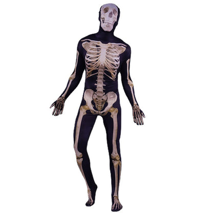 Halloween cosplay skeleton bodysuit stage performance costume party outfit
