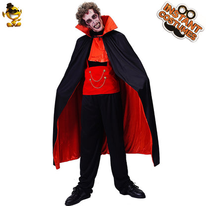 Halloween vampire costume for men scary bat cosplay stage outfit