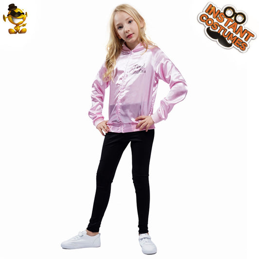 Pink girls jacket kids casual coat for cosplay and Halloween