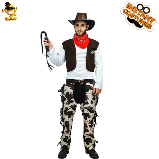 Costume de cow-boy western pour adultes, pour Halloween, cosplay, fête, spectacle sur scène