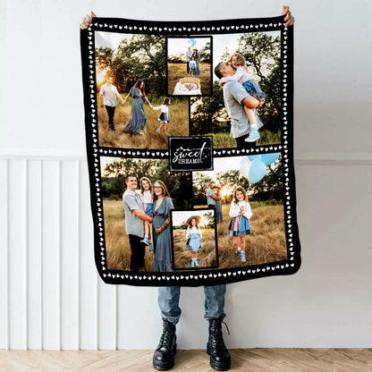 Custom Personalized Photo Blanket Family Collage Blanket