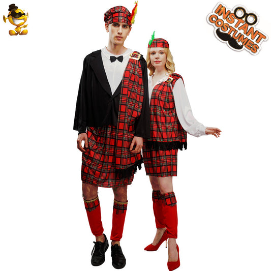 Scottish national costume couple set party outfit cosplay role play costume