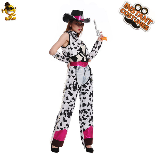 Costume de cowgirl western pour Halloween, cosplay, tenue de spectacle de fête de cow-boy