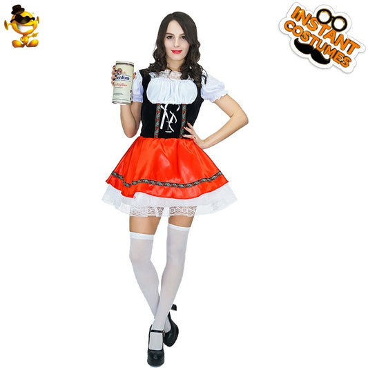German beer festival costume for women Oktoberfest barmaid cosplay outfit