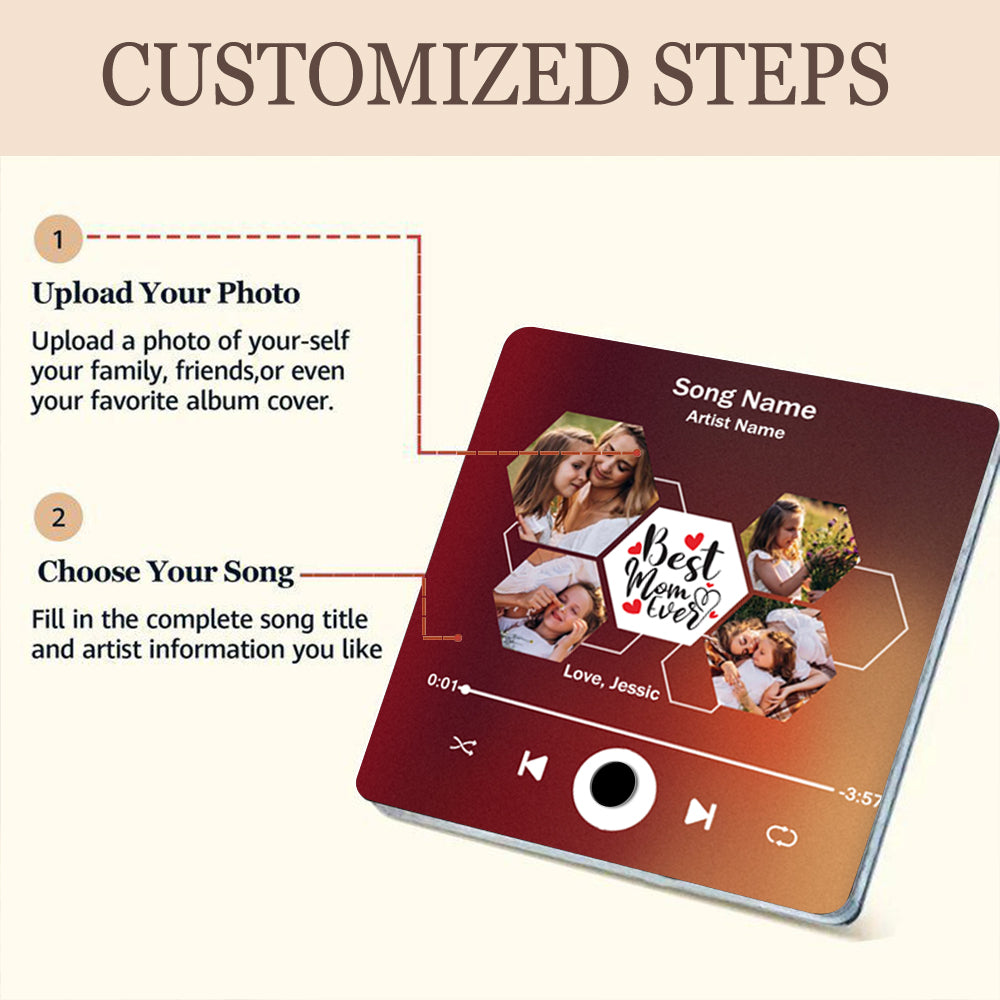 Custom Music Fridge Magnet for Mom img 1