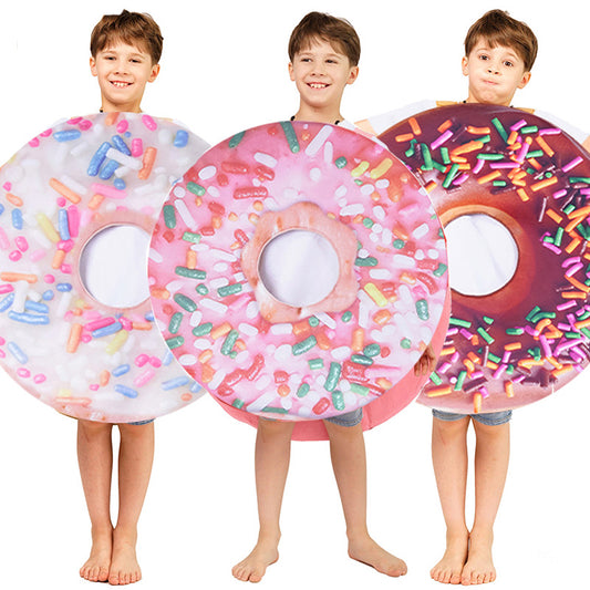 kids halloween costume funny donut cosplay outfit for boys and girls