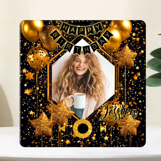 Custom Music Fridge Magnet, Birthday Photo Magnets 4inch img 0