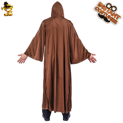 brown hooded cape for adults demon cloak halloween cosplay costume stage performance masquerade party