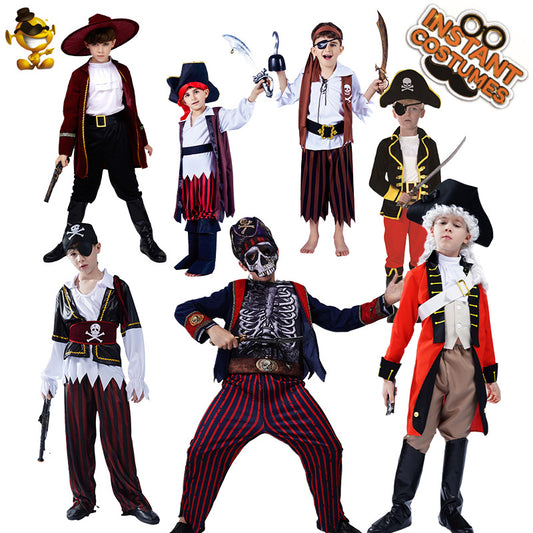 Costume de pirate pour enfants, cosplay, Halloween, jeu de rôle, costume de pirate pour enfants