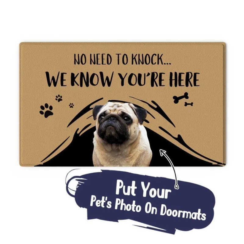 Custom Puppy Doormat Floor Mat Photo Kitchen Door Mats Gifts img 1