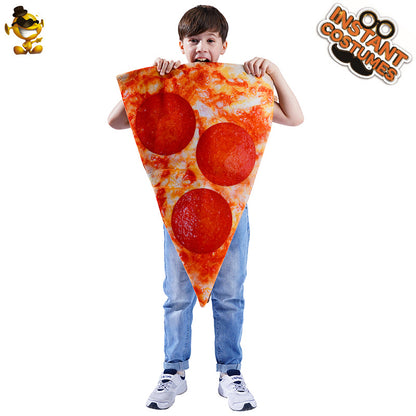 Halloween pizza slice costume for kids cosplay party stage performance