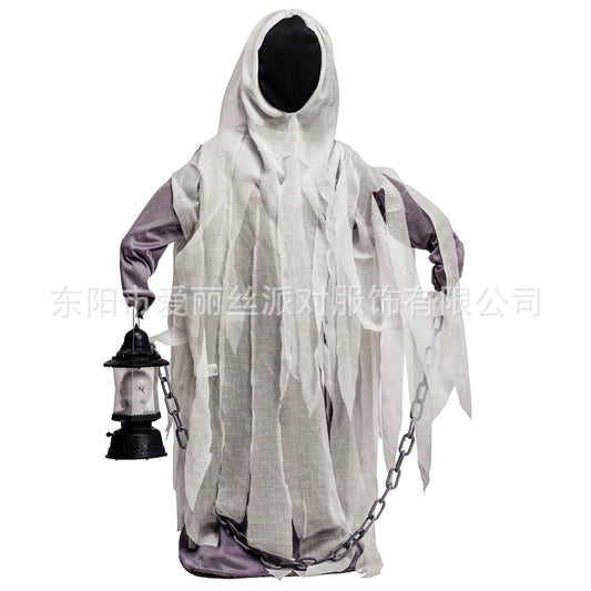 boys ghost cosplay costume halloween party lantern spirit outfit