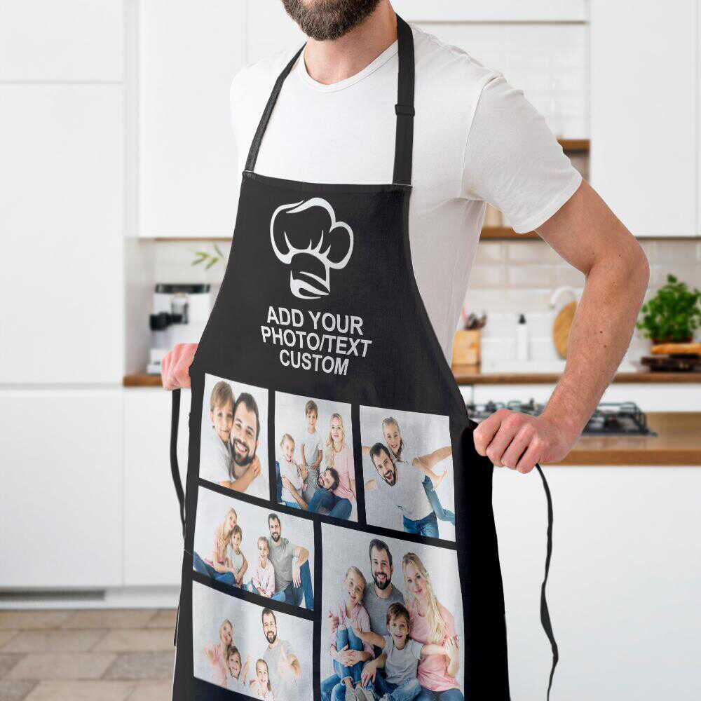 Custom Apron With Engraving Photo Collage Apron World's img 2