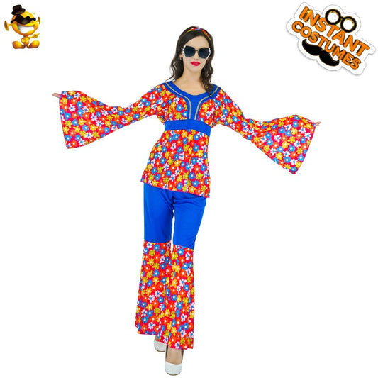 Hippie Costume for Women 60s Disco Party Stage Performance Outfit
