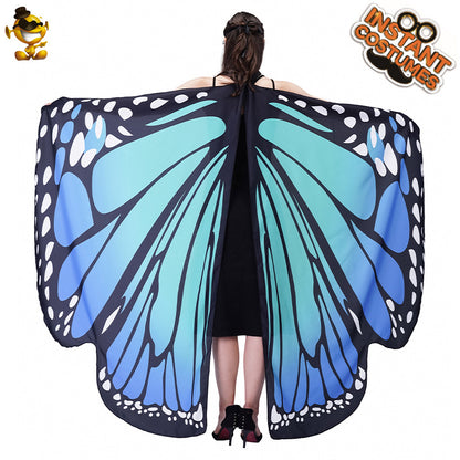 butterfly cape for women adult photo shoot costume digital print cape cosplay outfit