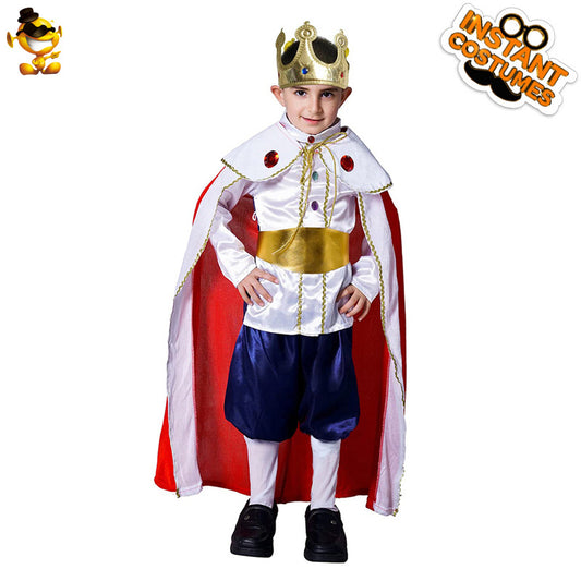 European King Costume for Boys Halloween Cosplay Costume Party Performance Outfit