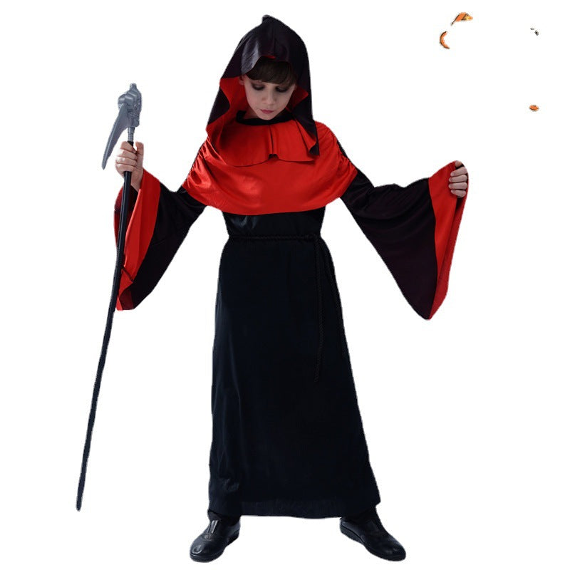 boys horror ghost costume cosplay halloween stage performance outfit
