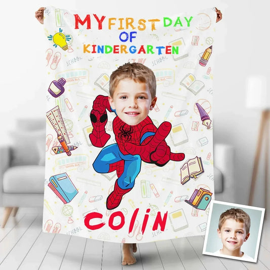 Custom Photo Name Blanket Back to School Blanket img 1
