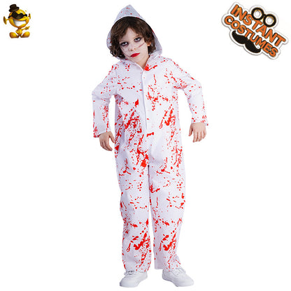 bloodstained jumpsuit for boys halloween costume cosplay horror outfit