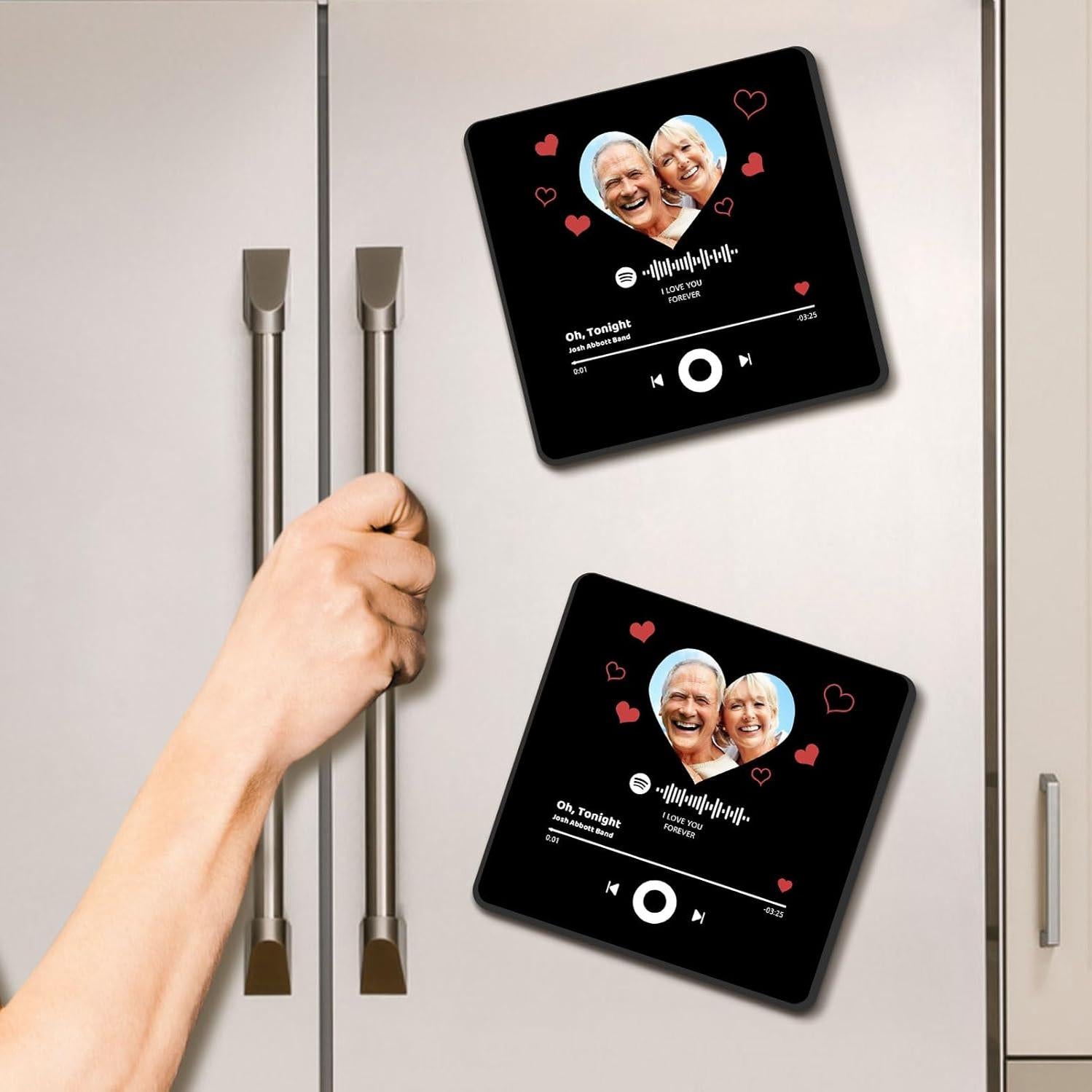 Customized music fridge magnets with photos and songs img 1