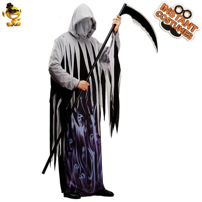 Halloween adult male grim reaper cosplay costume soul harvester stage performance role play outfit