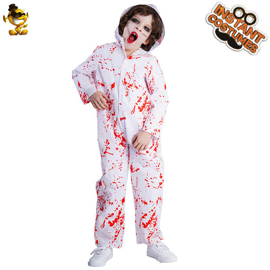 bloodstained jumpsuit for boys halloween costume cosplay horror outfit