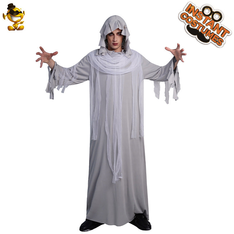 Disfraz de demonio parca para hombre adulto de Halloween, disfraz de fantasma, bata de cosplay para fiesta, actuación en el escenario