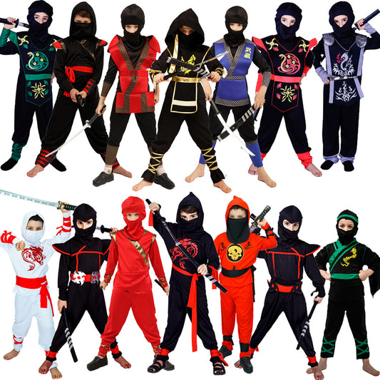 kids ninja costume for halloween cosplay role play childrens ninja outfit