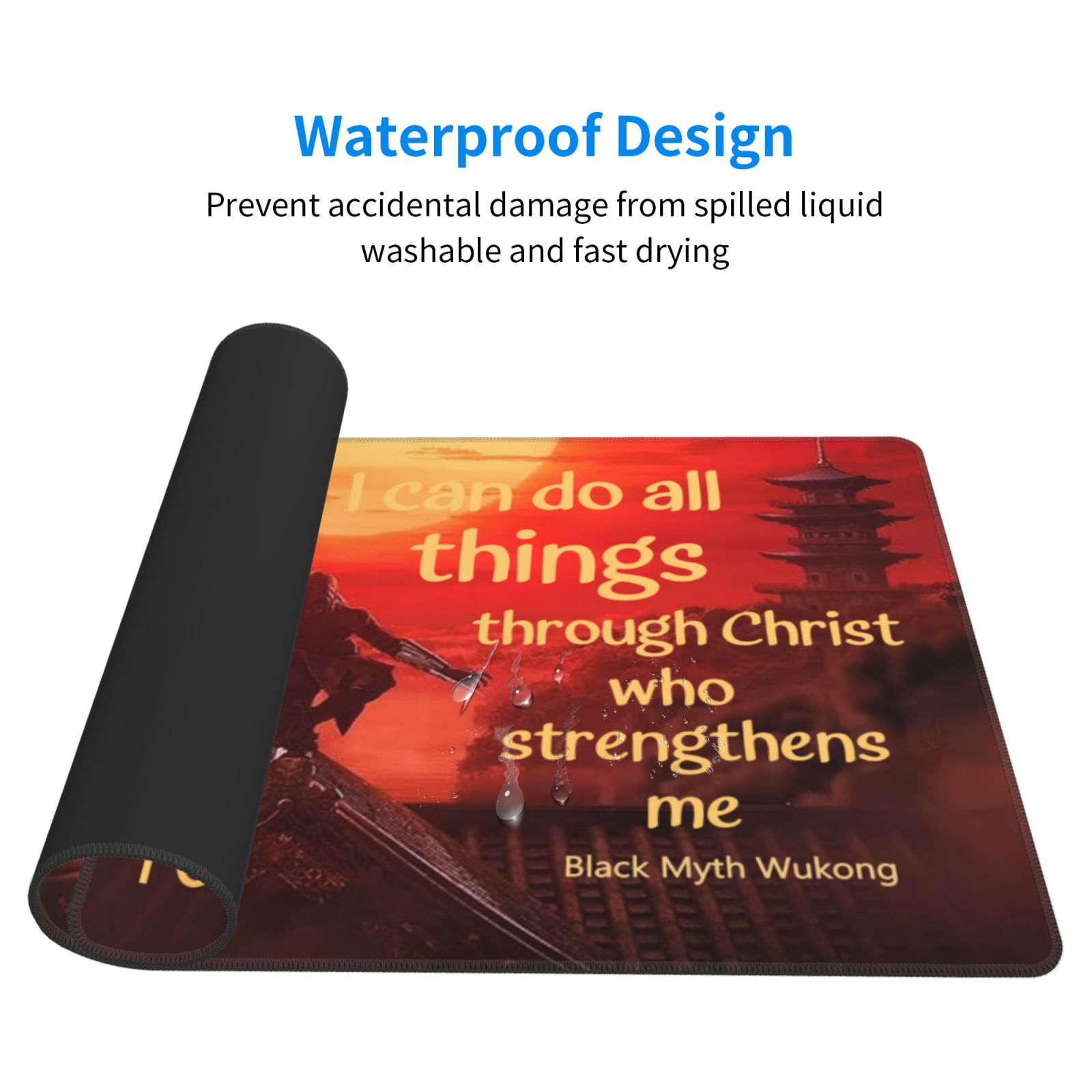 Black Myth Wukong Mouse Pad Custom Photo #03 16x29.5 inch img 2