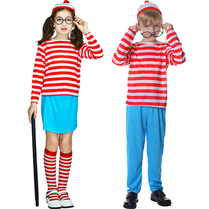 kids cartoon movie striped costume for halloween cosplay stage performance carnival party
