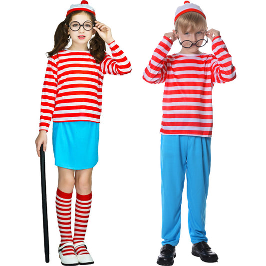 kids cartoon movie striped costume for halloween cosplay stage performance carnival party
