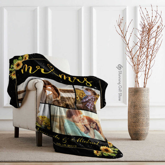 Personalized Blanket, Best Anniversary Gift, Wedding Gift img 1