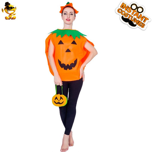 Costume de citrouille d'Halloween pour femme, tenue de cosplay sur scène