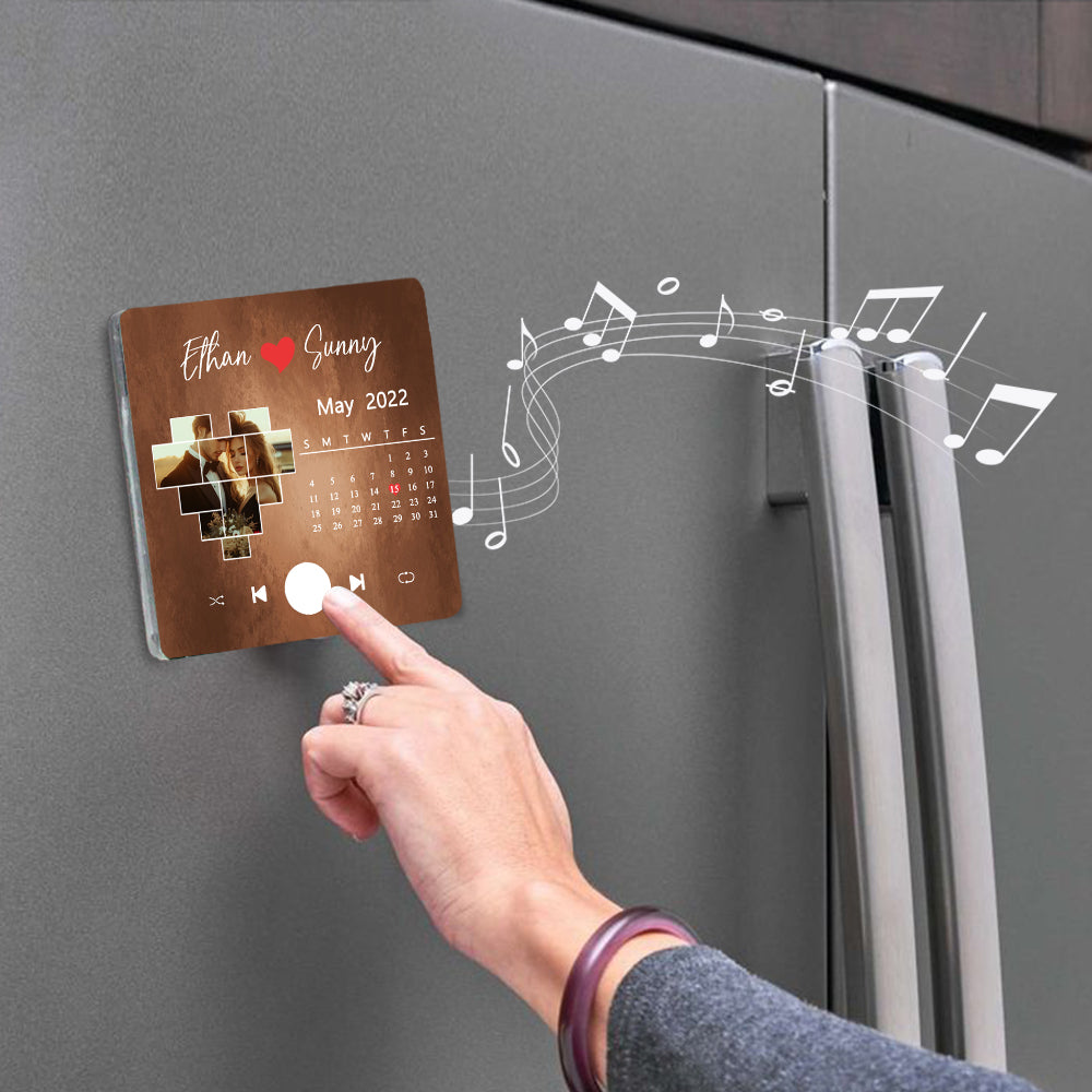 Customized fridge magnets play music, customized photo song img 2