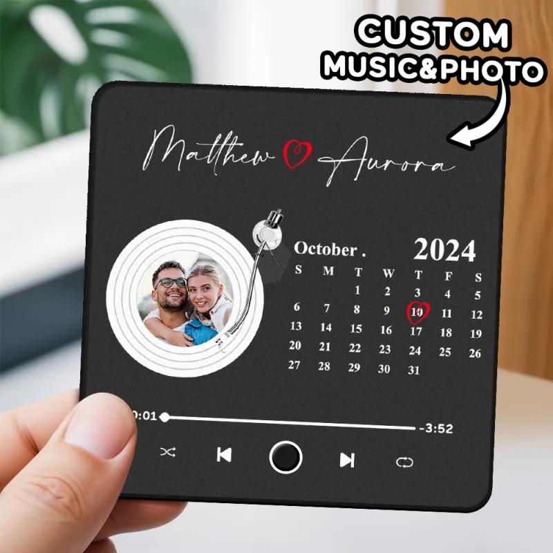 Personalized music fridge magnet with custom name img 2
