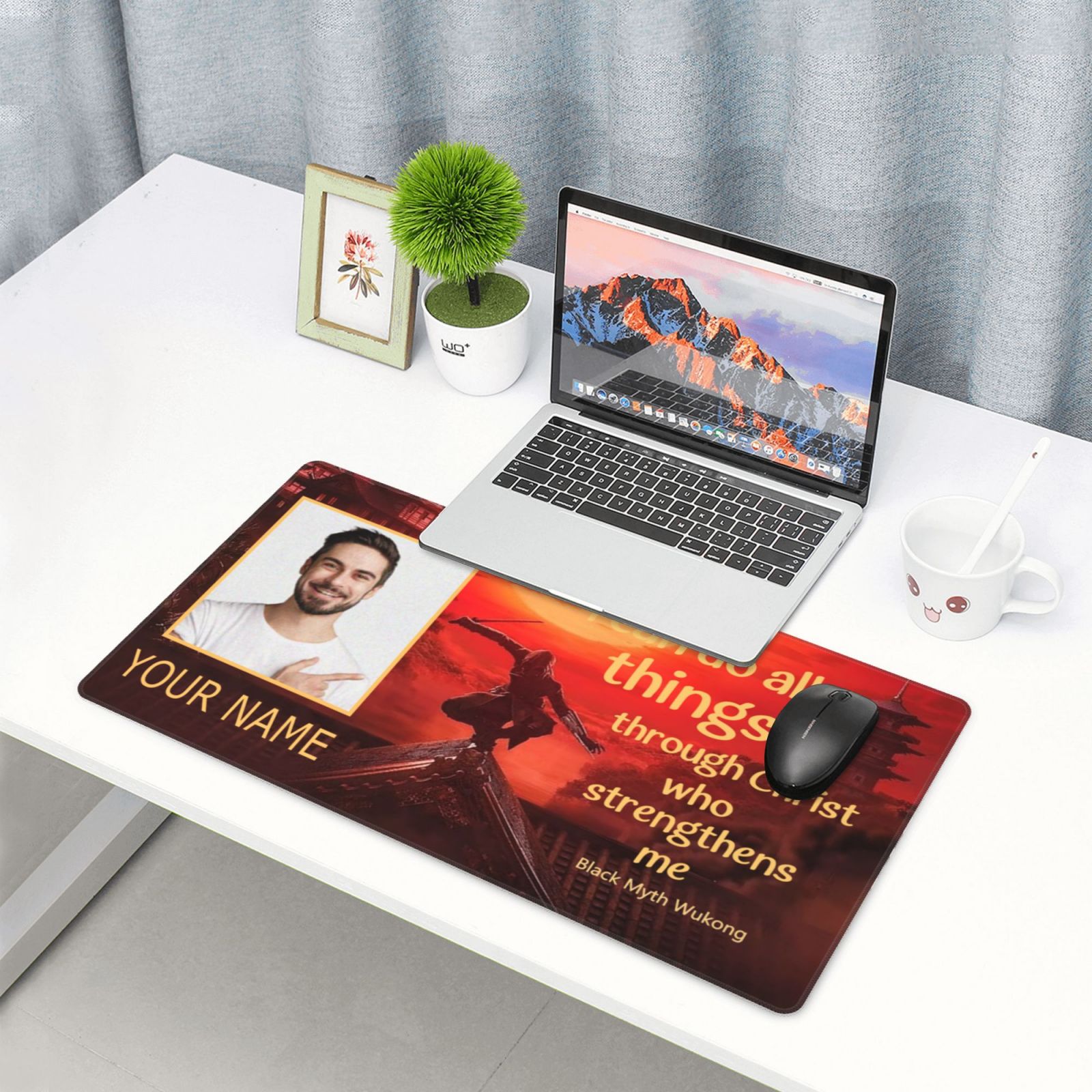 Black Myth Wukong Mouse Pad Custom Photo #03 16x29.5 inch img 4