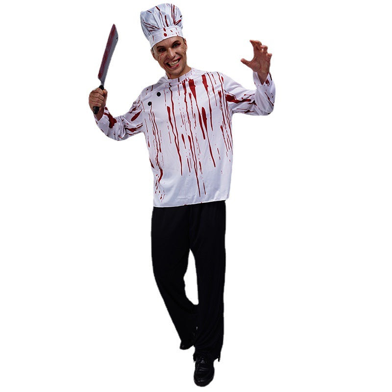 Halloween scary doctor costume for men cosplay horror stage performance outfit