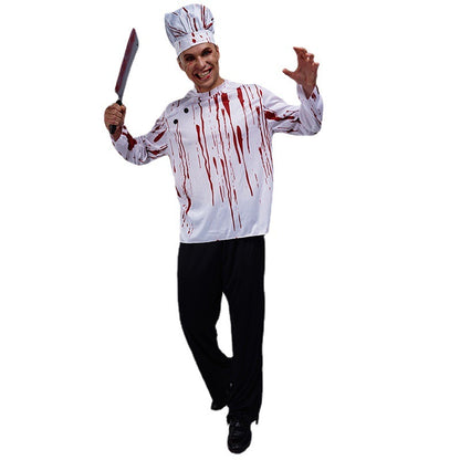 Halloween scary doctor costume for men cosplay horror stage performance outfit